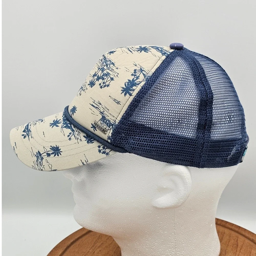 Dozer Kids‎ Youth Trucker Hat Navy Tropical Palm Tree Rope Snapback 54cm